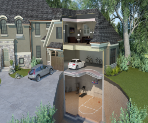 3d rendered schematic of residence