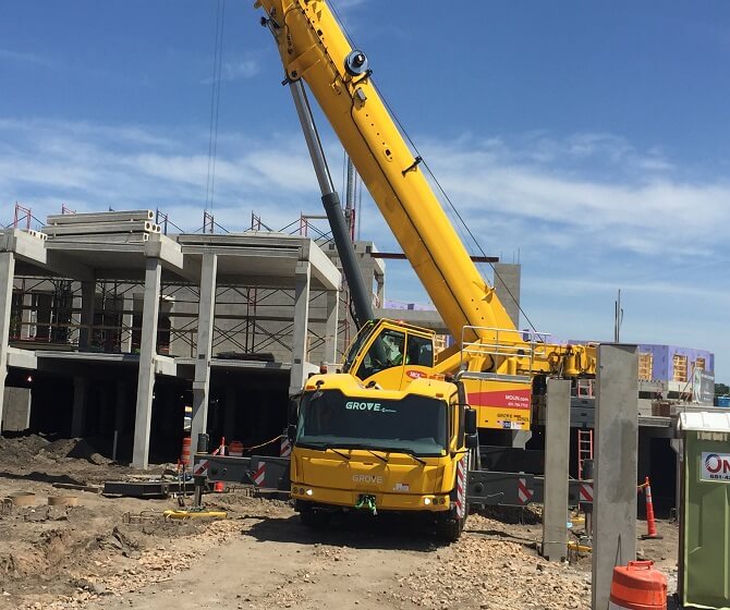 Molin's New Crane Truck On-Site