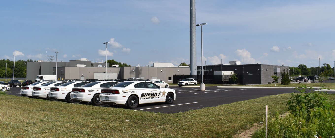 Chisago County Jail and police cars