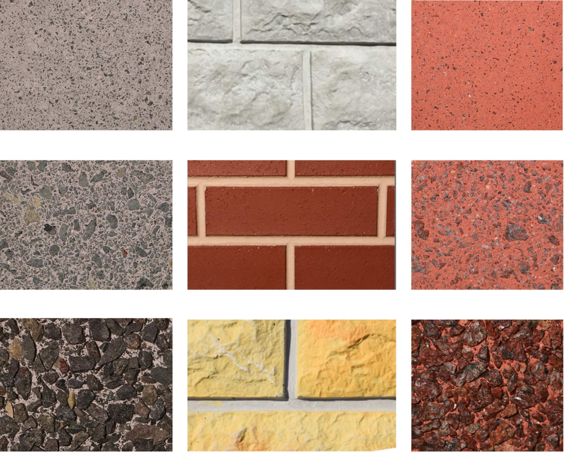 MCPA-02 six different concrete textures